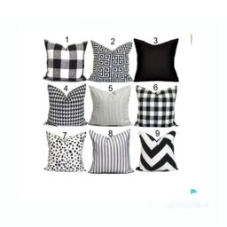 Black Pillow Cover Sale, Covers For 20x20 Pillow, 18x18 16x16 All Sizes Incl Euro Shams - thumbnail 1