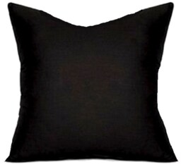 Black Pillow Cover Sale, Covers For 20x20 Pillow, 18x18 16x16 All Sizes Incl Euro Shams - thumbnail 2