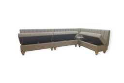 Fluted Back Faux Leather Granite Kitchen Under Seat Storage Corner Booth Bench Seating Any Colour Or Fabric Bespoke Made To Measure - thumbnail 1