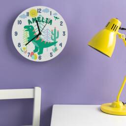 T-Rex Children's Dinosaur Bedroom Wall Clock - Kids Tyranosaurus - thumbnail 2