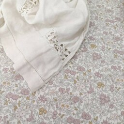 Liberty London Floral Crib Sheet Blush Pink Bouquet, 100% Cotton - thumbnail 2