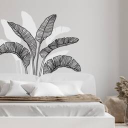 Sale Banana Leaf Wall Decal Hand-Drawn Vinyl Leaves Decor - thumbnail 2