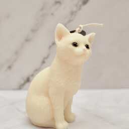 Cat Candle, Decorative Luxury Lover Gift, Sculptural Soy Cute Aesthetic Candle Decor, Artisan - thumbnail 3