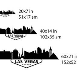 Las Vegas Nv Wall Decal, Nevada City Skyline Decal Urban Sticker Silhouette Vinyl Office - thumbnail 3