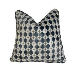 Clarke & - Maui Slate Designer Velvet Cushion Cover Throw Pillow Home Decor