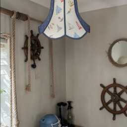 Nautical Anchor & Padstow Fabric Lampshade Handmade For Table & Floor Standard Lamps Bases, Ceiling Pendant Shades - thumbnail 3