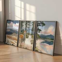 Set Of 3 Cairngorms National Park Posters, Scottish Landscape Wall Art, Nature Print Set, Mountain Decor, Modern Travel Artwork, UK Style - thumbnail 3