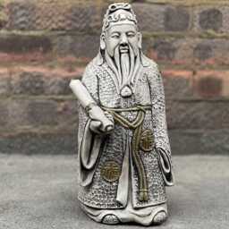 Concrete Chinese Elder Statue Outdoor Feng Shui Garden Decor Stone Man Figurine Handmade Asian Sculpture Lawn Ornament Cement Art - thumbnail 1