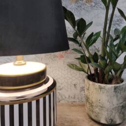 Black Extra Tall Cone Lampshade in Velvet, 50cm Height - thumbnail 3