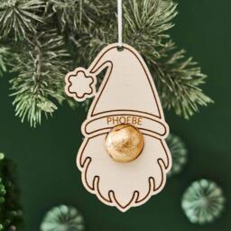 Personalized Gonk Christmas Tree Decoration - Chocolate Nose - thumbnail 1