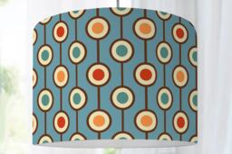 Lampshade Floor Lamp Retro Pattern Hippie 70S Colorful Graphic Bedroom Living Room Nursery