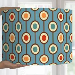 Lampshade Floor Lamp Retro Pattern Hippie 70S Colorful Graphic Bedroom Living Room Nursery - thumbnail 3