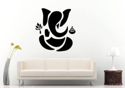 Ganesha Elephant Lotus Ganesh Meditation Buddha Pose Namaste Yoga Zen Mandala Om Symbol Diy Wall Sticker Decal Vinyl Mural Decor Art L2205 - thumbnail 1