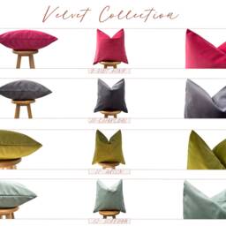 Hot Pink Velvet Pillow Cover Magenta Sofa Cushion, Custom Size - All Duties Paid Usa - thumbnail 4