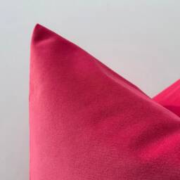 Hot Pink Velvet Pillow Cover Magenta Sofa Cushion, Custom Size - All Duties Paid Usa - thumbnail 2