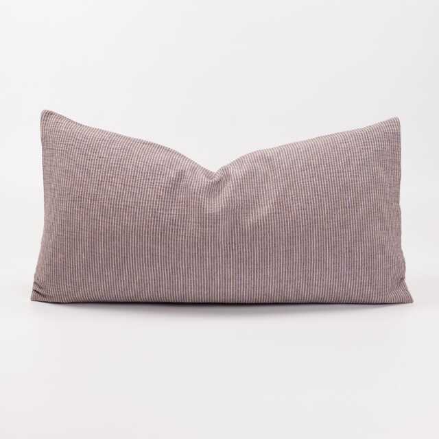 Linen Cotton Pastel Red & White Striped Throw Pillow Cover Minimal Scatter Cushion, Double-Sided - image 1