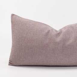 Linen Cotton Pastel Red & White Striped Throw Pillow Cover Minimal Scatter Cushion, Double-Sided - thumbnail 2