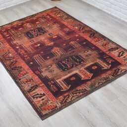 Traditional Rug 8x10, Persian 5x7, Turkish Red 6x9, Oriental Area Rug, Brown Vintage Style New Washable Carpet - Free Shipping - thumbnail 2