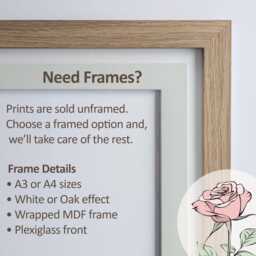 Girls Personalised Set Of 3 Nursery Prints, Scalloped Gingham Initial, Strawberry & Bunny Wall Art - Optional Frames - thumbnail 4