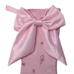 Personalized Candy Cane Christmas Stocking Handmade With Large Satin Bow, Calico Lined - thumbnail 3
