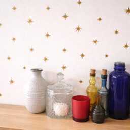 Celestial Sparkle Wall Decals, Peel & Stick Starburst Sparkles, 90 Pack Mini Stickers, Nursery Bedroom Ceiling Decor, Removable - thumbnail 2