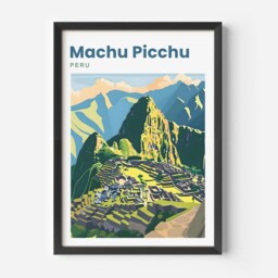 Machu Picchu Travel Print - Poster Andes Mountains Peru Wall Art Traveler's Gift - thumbnail 3