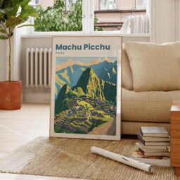 Machu Picchu Travel Print - Poster Andes Mountains Peru Wall Art Traveler's Gift - thumbnail 2