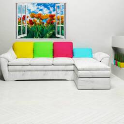 3D Window Flowers Decal, Frame, Wall Decor, Flower Decals, Vinyl Stickers, Peel & Stick Vinyl W56 - thumbnail 4
