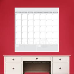Dry Erase Calendar - Monthly With To Do & Buy Erasable Surface Wall Decal -Reusable Peel & Stick Whiteboard Calendar For Home, Office - thumbnail 3