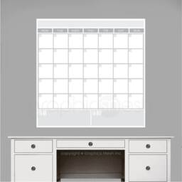 Dry Erase Calendar - Monthly With To Do & Buy Erasable Surface Wall Decal -Reusable Peel & Stick Whiteboard Calendar For Home, Office - thumbnail 2
