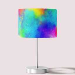 Lampshade Rainbow Clouds Velvet - Drum Lamp Shade 25cm 30cm 35cm 40cm 45cm Table Lamp , Ceiling Shade, Nursery Kids Unicorn Room - thumbnail 2