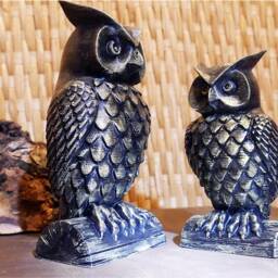 Bronze Owl Figure, 3D Decor, Children's Room Decor. Animal. Sculpture, Made in 3D Printer. Home Design - thumbnail 4
