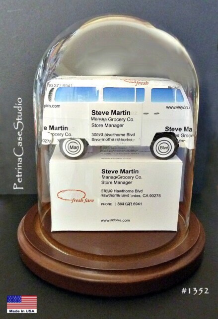 Vw Bus Business Card Sculpture #1352 -Made in Usa - image 1