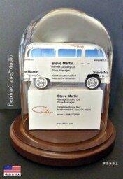 Vw Bus Business Card Sculpture #1352 -Made in Usa - thumbnail 1