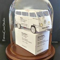 Vw Bus Business Card Sculpture #1352 -Made in Usa - thumbnail 2