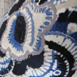 Designer Pillow Cover, Bohemian, Floral, Boho, Navy Blue - thumbnail 3