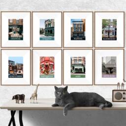 Literary London Art Print Borough Market Retro Style Travel Poster - thumbnail 3