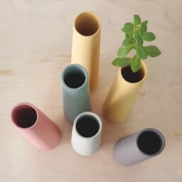 Minimalist Vase, Ceramic Flower Pot, Modern Home Decor, Pastel Bud Scandinavian Ceramics & Pottery Vases - thumbnail 1