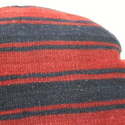Handmade Kilim Pillow Cover, 18x18 Blue Striped Turkish Cushion - thumbnail 2