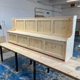 Monks Bench With Storage Ready To Paint Or Stain - thumbnail 2
