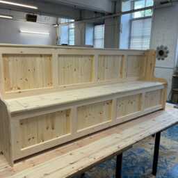Monks Bench With Storage Ready To Paint Or Stain - thumbnail 3