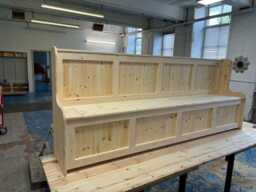 Monks Bench With Storage Ready To Paint Or Stain - thumbnail 1