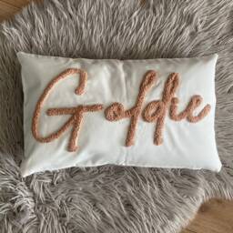 Personalized Name Pillow, Punch Needle Baby Cushion, Room Decor - thumbnail 3