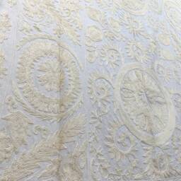 Hand Embroidered Suzani Tapestry Uzbek Floral Wall Hanging - thumbnail 4