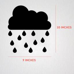 Metallic Gold Wall Decals Decor Stickers Cloud Rain Drop Teardrop Nursery Modern & Scandinavian - Sets Of 25 - thumbnail 3