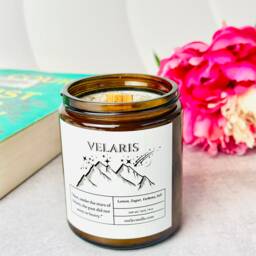 Velaris Bookish Candle - Officially Licensed A Court Of Thorns & Roses, Acotar Gift For Readers Bookshelf Decor Gift Friends - thumbnail 2