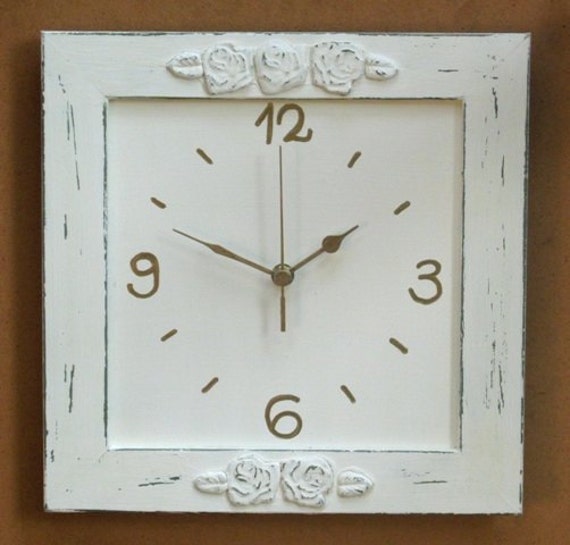 Cream Shabby Chic Wall Decor Wall Clock - image 1