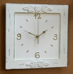 Cream Shabby Chic Wall Decor Wall Clock - thumbnail 2