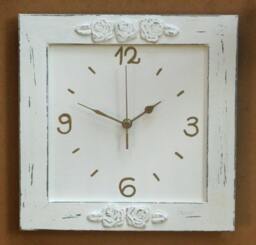 Cream Shabby Chic Wall Decor Wall Clock