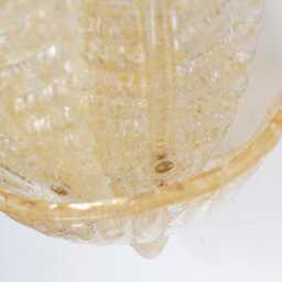 Murano Glass Leaf Sconce in Amber, Italian Mid Century Style Wall Light - thumbnail 4
